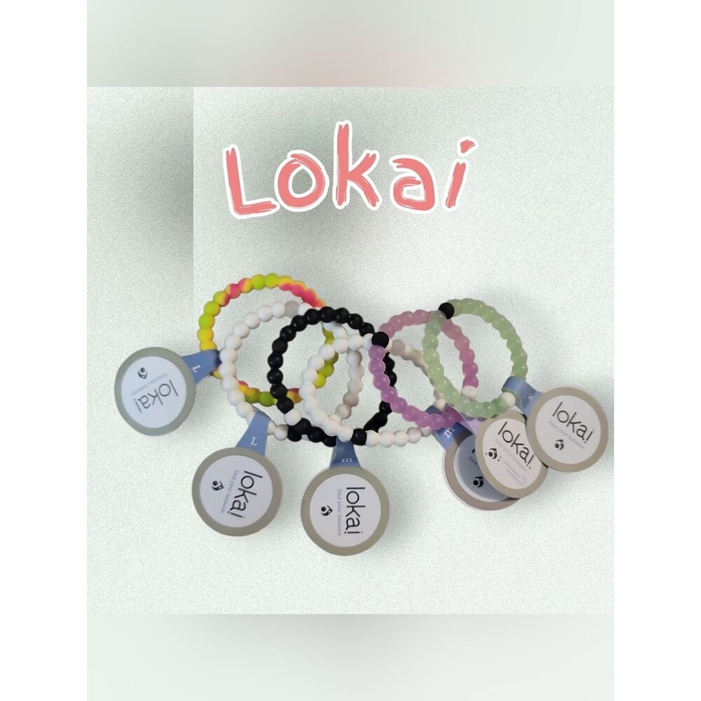 Lokai Colorful Silicone Beaded Bracelet Set Of 6